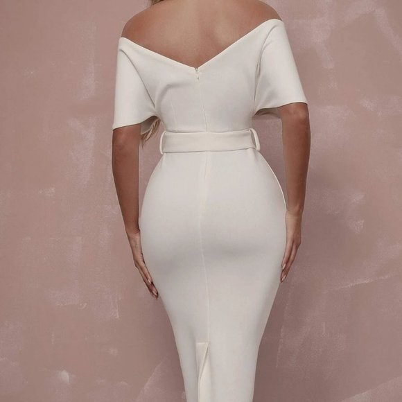 White Chic Womens bodycon Dress - Picture 2 of 5